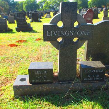 LIVINGSTONE Leslie -1981 &amp; Florence -1981