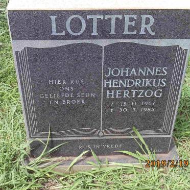 LOTTER Johannes Hendrikus Hertzog 1967-1985