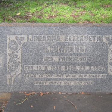 LOUWRENS Johanna Elizabeth nee PRINSLOO 1890-1957