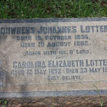 LOTTER Louwrens Johannes 1890-1952 &amp; Carolina Elizabeth 1892-1962
