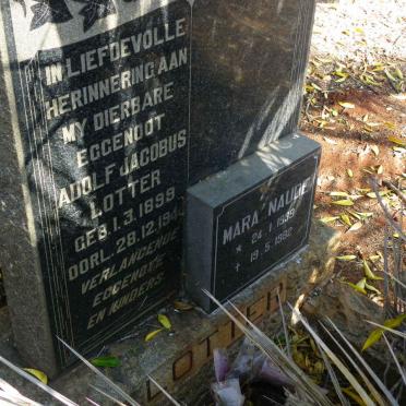 LOTTER Adolf Jacobus 1899-1944 :: NAUDE Mara 1939-1982