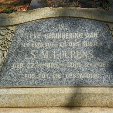 LOURENS S.M. 1885-1961
