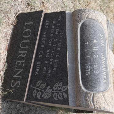LOURENS Dirk Johannes 1919-1975