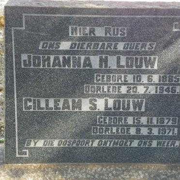 LOUW Gilleam S. 1879-1971 &amp; Johanna H. 1885-1946