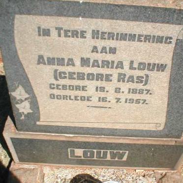 LOUW Anna Maria nee RAS 1887-1957