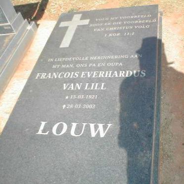 LOUW Francois Everhardus Van Lill 1921-2002