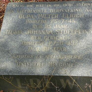 LOUW Pieter Ulrich -1945 &amp; Johanna Stoffelina GERICKE -1949