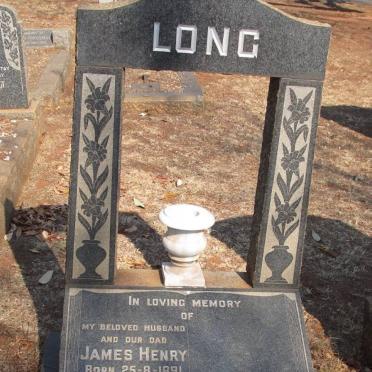 LONG James Henry 1891-1959