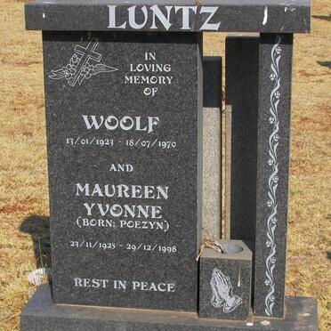 LUNTZ Woolf 1923-1970 &amp; Maureen Yvonne POEZYN 1925-1998