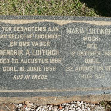 LUITINGH Hendrik A. 1885-1955 &amp; Maria KOCK 1889-1979