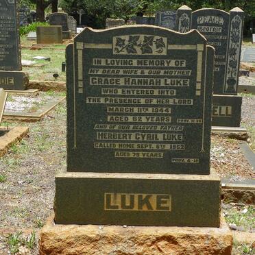 LUKE Herbert Cyril -1952 &amp; Grace Hannah -1944