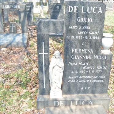 LUCA Giulio, de 1883-1955 &amp; Filomena Giannini NUCCI 1893-1973