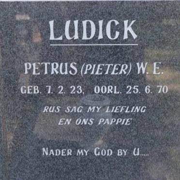 LUDICK Petrus W.E. 1923-1970