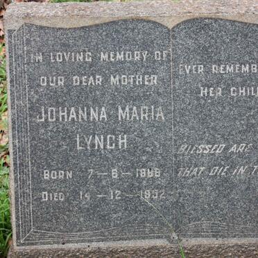 LYNCH Johanna Maria 1888-1952