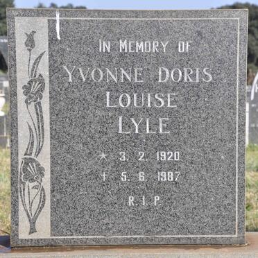 LYLE Yvonne Doris Louise 1920-1987