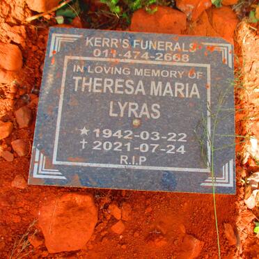 LYRAS Theresa Maria 1942-2021