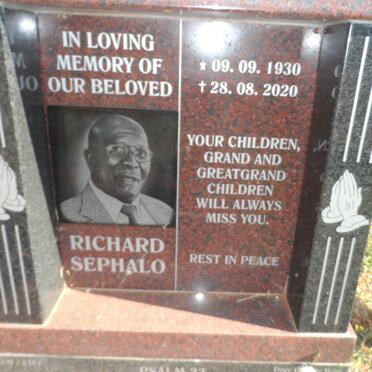 MAMAREGANE Richard Sephalo 1930-2020