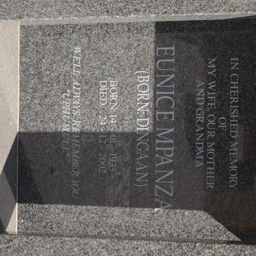 MPANZA Horace Makhuza 1931-2016 &amp; Eunice DINGAAN 1933-2002