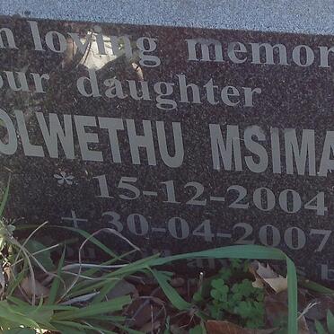MSIMANG Olwethu 2004-2007
