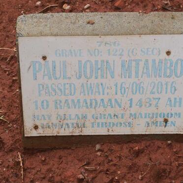 MTAMBO Paul John -2016