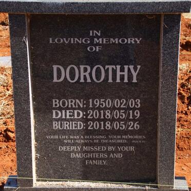 MTHEMBU Dorothy 1950-2018