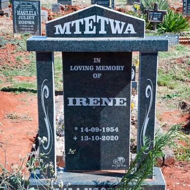 MTETWA Irene 1954-2020