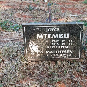 MTEMBU Joyce 1939-2015