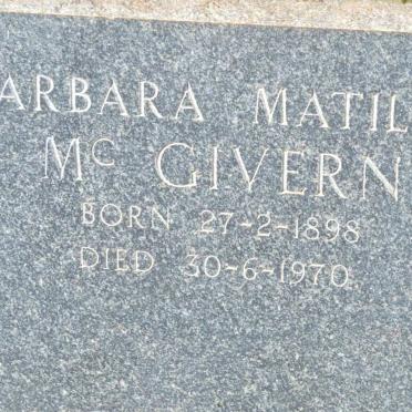 McGIVERN Barbara Matilda 1898-1970 