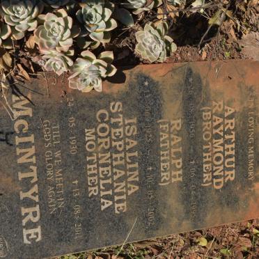 McINTYRE Ralph 1925-2002 &amp; Isaline Stephanie Cornelia 1930-2011 :: McINTYRE Arthur Raymond 1956-1995
