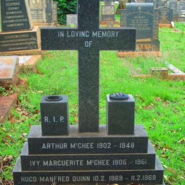 MCGHEE Arthur 1902-1948 &amp; Ivy Marguerite 1905-1951