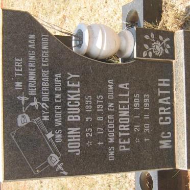 McGRATH John Buckley 1895-1975 &amp; Petronella 1905-1993