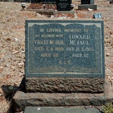 McFAUL Edward -1986 &amp; Violet -1958