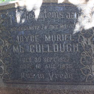McCULLOUGH Joyce Muriel 1922-1955
