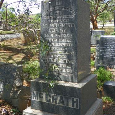 McGRATH James 1876-1949 &amp; Anna Elizabeth KLEYNHANS 1879-1946