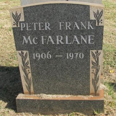McFARLANE Peter Frank  1906-1970