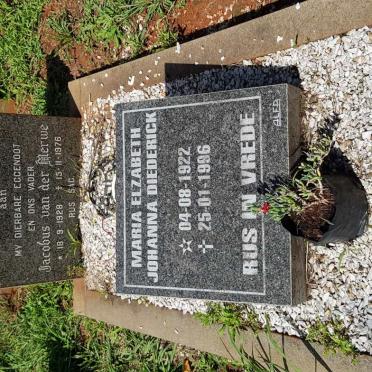 MERWE Jacobus, van der 1928-1976 :: DIEDERICK Maria Elizabeth Johanna 1922-1996