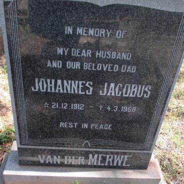 MERWE Johannes Jacobus, van der 1912-1968