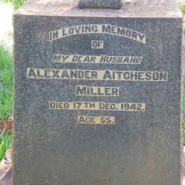 MILLER Alexander Aitcheson -1942