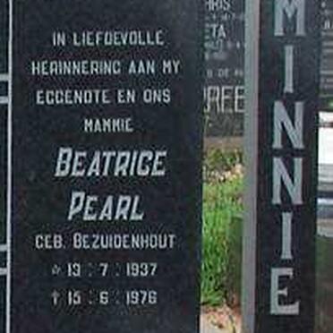 MINNIE Beatrice Pearl nee BEZUIDENHOUT 1937-1976