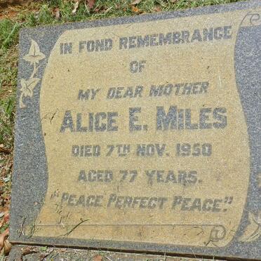 MILES Alice E. -1950 :: MILES Constance Alice 1899-1951
