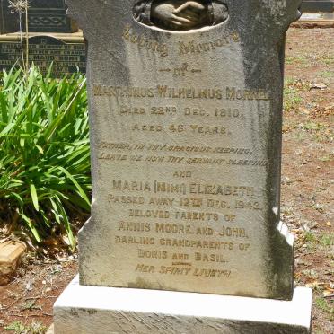 MORKEL Marthinus Wilhelmus -1910 &amp; Maria Elizabeth -1943