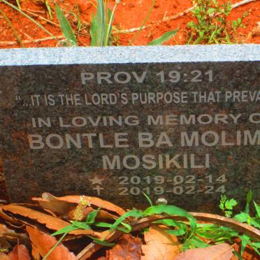 MOSIKILI Bontle Ba Molimo 2019-2019