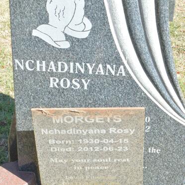 MORGETS Nchadinyana Rosy 1930-2012