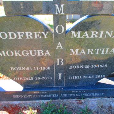 MOABI Godfrey Mokguba 1936-2013 &amp; Marina Martha 1938-2010