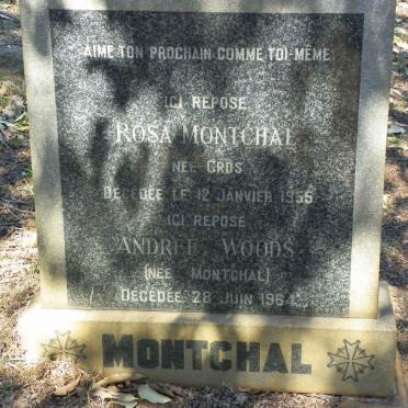 MONTCHAL Rosa nee GROS -1955 :: WOODS Andree nee MONTCHAL -1964
