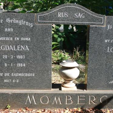 MOMBERG Louis Barend 1902-1966 &amp; Magdalena 1907-1984
