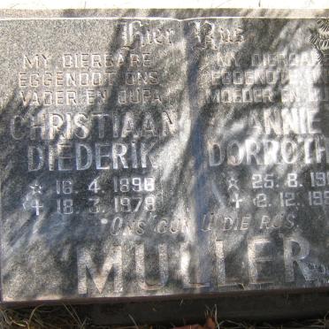 MULLER Christiaan Diederik 1898-1979 &amp; Annie Dorrothea 1909-1993