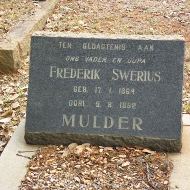 MULDER Frederik Swerius 1864-1952