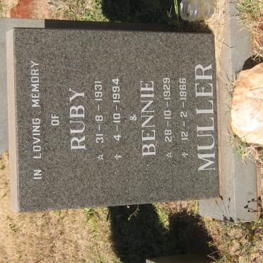 MULLER Bennie 1929-1966 &amp; Ruby 1931-1994