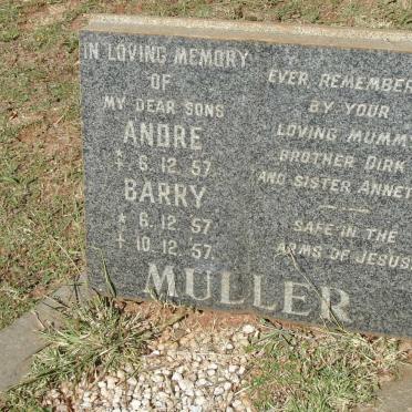 MULLER Andre 1957-1957 :: MULLER Barry 1957-1957